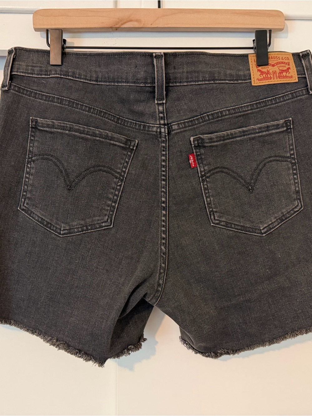 Levi's Women's Charcoal Black Denim Cutoff Shorts